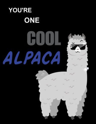 AlpacaGrams Alpaca Greeting Cards FUN YOU'RE ONE COOL ALPACA