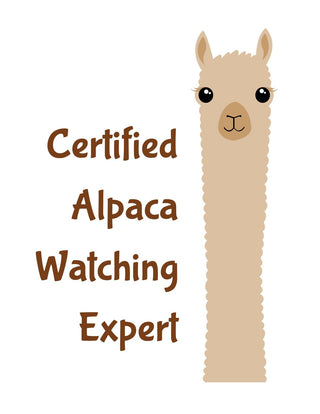 Alpacas Themed Patches Fun CERTIFIED ALPACA WATCHING EXPERT
