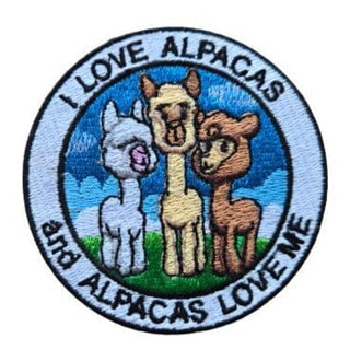 Alpacas Themed Patches Fun I LOVE ALPACAS AND ALPACAS LOVE ME