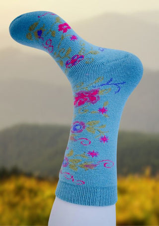 Andes Alpaca Socks Socks Adult Large MF-01-blue