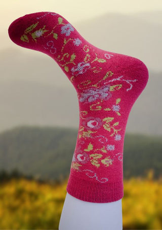 Andes Alpaca Socks Socks Adult Large MF-01-red
