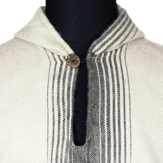 Black Grey Diamonds Alpaca Poncho Poncho