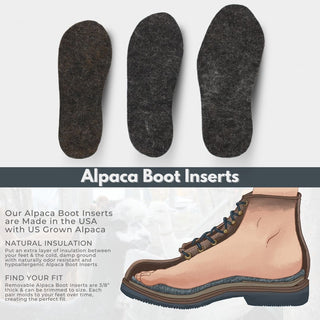 American Fiber Pool Alpaca Foot Warmers - Shoe Inserts - Insoles Socks