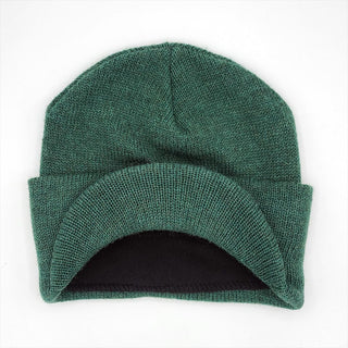 Brimmed Alpaca Knit Radar Mash Hat Hat Forest Green