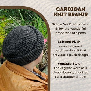 Cardigan Knit Beanie Hat