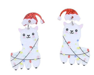 Christmas Alpaca Earrings Jewelry 1 Pair