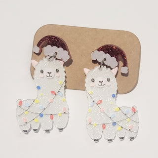 Christmas Alpaca Earrings Jewelry