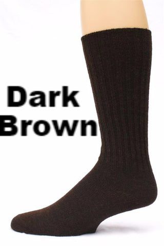Classic Alpaca Socks Socks Dark Brown Large