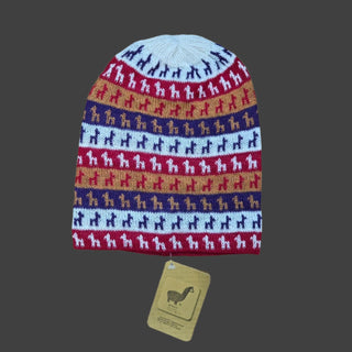 Colorful Alpacas on Alpaca Hat Hat White