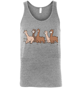 Curious Alpacas Canvas Unisex Tank Shirts & Tops Athletic Heather S