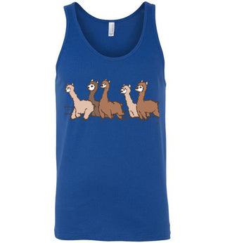 Curious Alpacas Canvas Unisex Tank Shirts & Tops True Royal S