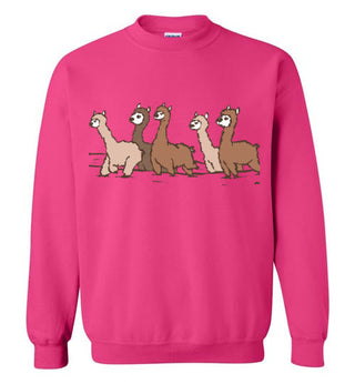 Curious Alpacas Gildan Crewneck Sweatshirt Shirts & Tops Heliconia S