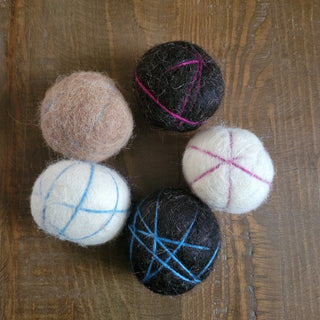 Fancy Wet Felted Decorative Alpaca Dryer Balls Home Goods Bulk set of 50