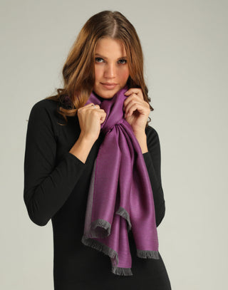 Reversible Baby Alpaca and Silk Scarf Poncho