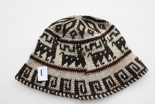 Hand Crochet Roll Up Rustic Alpaca Hat Hat