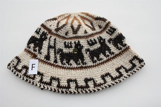 Hand Crochet Roll Up Rustic Alpaca Hat Hat