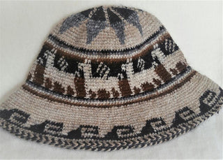Hand Crochet Roll Up Rustic Alpaca Hat Hat