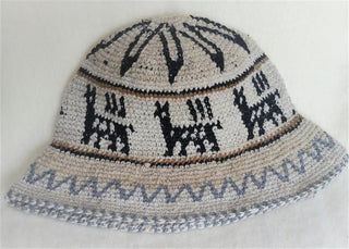 Hand Crochet Roll Up Rustic Alpaca Hat Hat