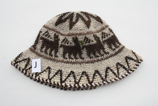 Hand Crochet Roll Up Rustic Alpaca Hat Hat