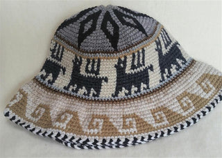 Hand Crochet Roll Up Rustic Alpaca Hat Hat