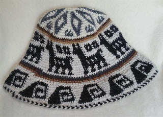 Hand Crochet Roll Up Rustic Alpaca Hat Hat