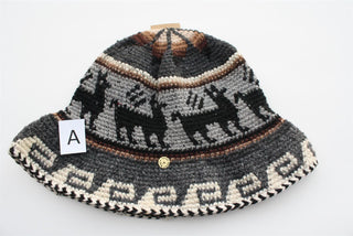 Hand Crochet Roll Up Rustic Alpaca Hat Hat