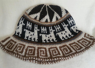 Hand Crochet Roll Up Rustic Alpaca Hat Hat 