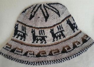 Hand Crochet Roll Up Rustic Alpaca Hat Hat