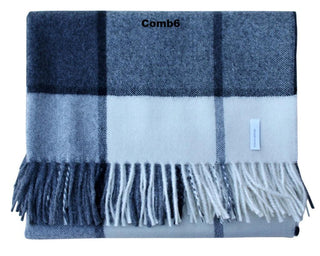 Horizon Stripe Alpaca Throw Blankets