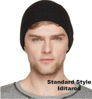 Iditarod 100% Alpaca Beanie Hat Hat Standard Fit Black