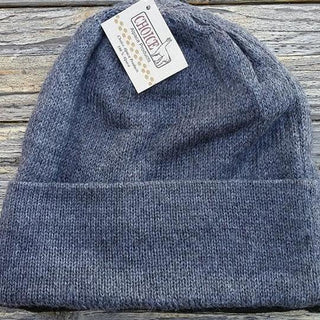 Iditarod 100% Alpaca Beanie Hat Hat Standard Fit Med Grey