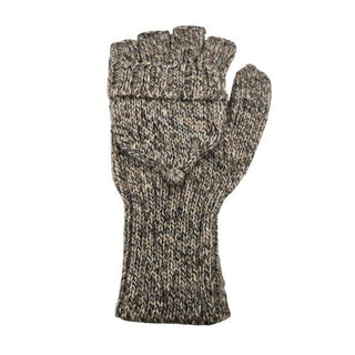 Iditarod 100% Alpaca Double-Thick Glittens Gloves Medium PebbleMelange