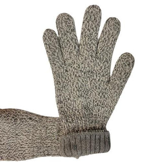 Iditarod 100% Alpaca Double-Thick Reversible Gloves Gloves Large Silver/Silver Melange