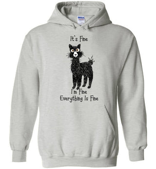 I'm Fine Alpaca Gildan Heavy Blend Hoodie Ash S