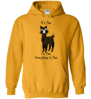 I'm Fine Alpaca Gildan Heavy Blend Hoodie Gold S