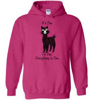 I'm Fine Alpaca Gildan Heavy Blend Hoodie Heliconia S