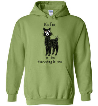 I'm Fine Alpaca Gildan Heavy Blend Hoodie Kiwi S
