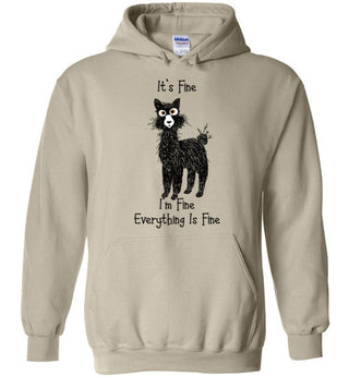 I'm Fine Alpaca Gildan Heavy Blend Hoodie Sand S