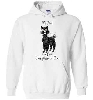 I'm Fine Alpaca Gildan Heavy Blend Hoodie White S