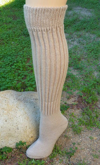 Knee-Hi Alpaca Socks Socks Medium Beige