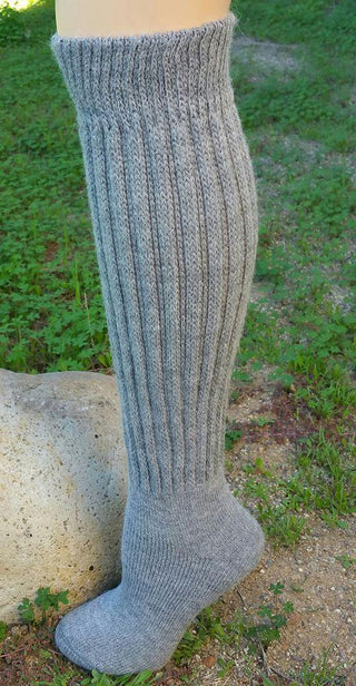 Knee-Hi Alpaca Socks Socks Medium Grey Heather