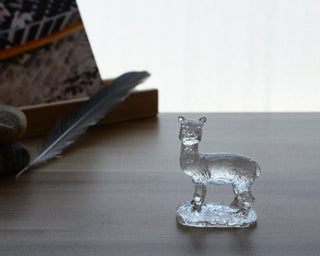 Liuli Crystal Alpaca Figurine Home Decor White
