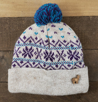 LOVE Alpaca Hat and Lapel Pin - Purely Alpaca