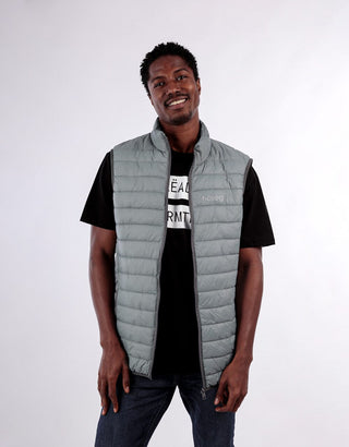 Men's Alpafill Puffer Alpaca Vest Jacket XS Limestone