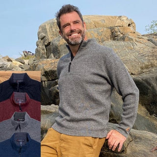 Men's Bucksport Half-Zip Alpaca Pullover