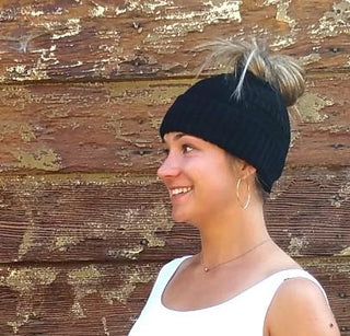 Messy Bun Alpaca Hat Hat