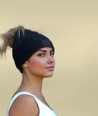 Messy Bun Alpaca Hat Hat