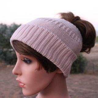 Messy Bun Alpaca Hat Hat