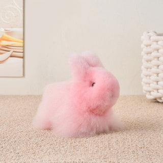 Premium Alpaca Fur Toys Collection 6" Bunny - Pink