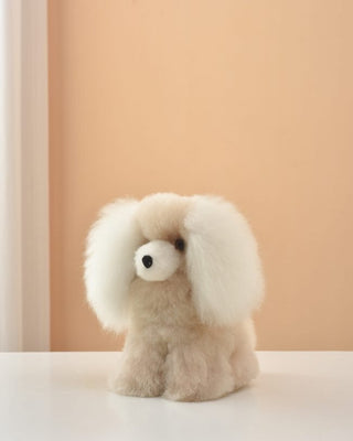 Premium Alpaca Fur Toys Collection 9" Long Eared Dog
